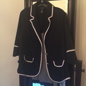 Torrid black and white sailor jacket and tank